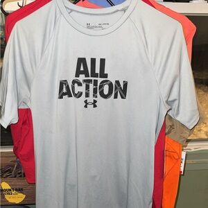 Under Armour Kids Tee - Gray All Action